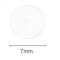 Soft 7mm circular silicone earring spacer pad for anti-friction and ear protection - 7mm (1.2mm Hole)