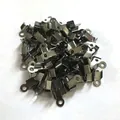 Silver metal fold-over crimp end clips findings for jewelry making cord end DIY - 4*8mm (1 Piece) / Gunmetal