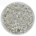 High-quality silver-plated metal open jump rings for DIY jewelry making accessories - 0.7*4mm / Silver