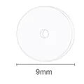 9mm transparent round silicone anti-friction earring spacers for piercing protection - 9mm (1.2mm Hole)