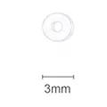 3mm round clear silicone anti-friction spacer for stud earrings and pearl backings - 3mm (1.0mm Hole)