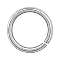 Silver-tone metal open jump ring connector for DIY jewelry making and craft projects - 1.0*14mm / White Gold