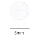 5mm transparent anti-friction silicone earring back pads for comfortable stud support - 5mm (1.0mm Hole)