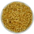 Gold open jump rings for DIY jewelry making, 3-14mm circular metal loops - 1.2*14mm / Imitation Gold