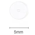 Universal round clear silicone earring spacer with a precise 5mm diameter dimension mark - 5mm (1.2mm Hole)
