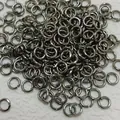 Gunmetal finish open jump rings for DIY jewelry making, versatile connection loops - 0.7*4mm (1g) / Gunmetal