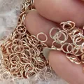 Shiny rose gold open jump rings for jewelry making and DIY craft connectors supplies - 0.7*8mm / Rose Gold