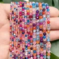 Vibrant multi-color dragon vein faceted agate round beads for DIY jewelry making crafts - Colorful