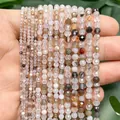 Faceted multi-color dragon vein agate beads for DIY jewelry making in 2mm 3mm 4mm sizes. - Black and White Pattern