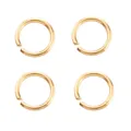 Golden metal open jump rings for DIY jewelry making and jewelry repair accessories - Jump Rings / 0.5x3mm / 18K Gold