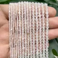Faceted translucent white agate beads available in 2/3/4mm sizes for DIY jewelry making - White