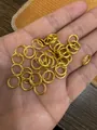 Premium gold plated iron open jump rings set for handmade DIY jewelry making accessories - 1.5*10mm / Imitation Gold