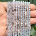 High-quality faceted grey dragon vein agate round beads for DIY jewelry making, 2mm to 4mm size - Transparent Blue
