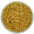 Bulk golden open jump rings for DIY jewelry making accessories and metal connectors - 0.8x4mm / Imitation Gold