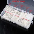 Comprehensive detail view of silver earring making kit with hooks and needles in a box. - Earring Accessory Kit (X9R75) / Silver