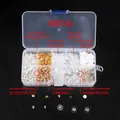Complete collection of DIY earring backings and stoppers in a clear 10-grid organizer box - Earring Backs Kit (X9R72)
