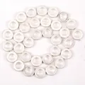 Silver-plated hematite donut spacer beads for DIY jewelry making and craft accessories - 12mm Approx 32 Pieces / Matte Silver Donut Beads
