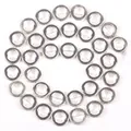 Premium silver-plated donut hematite loose beads for DIY jewelry making accessories - 12mm Approx 32 Pieces / Glossy Silver Donut Beads