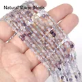 Close-up of 4mm faceted natural fluorite stone beads for DIY jewelry making projects - 1 Strand Approx 98 Beads (4mm) / Fluorite