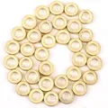Premium golden hematite donut shaped loose beads for DIY jewelry making accessories - 12mm Approx 32 Pieces / Matte Gold Donut Beads