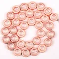 Perles de beignet en hématite or rose pour la fabrication de bijoux DIY et apprêts bijoux - 12mm Environ 32 Pièces / Perles Beignet Or Rose Mat