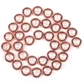 Perles en hématite rose doré en forme de donut pour la création de bijoux DIY - 12mm Environ 32 Pièces / Perles Beignet Or Rose Brillant