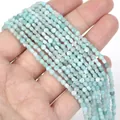Macro view of 4mm faceted natural light blue stone disc spacer beads for DIY jewelry. - 1 Strand Approx 98 Beads (4mm) / Amazonite