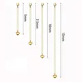 Four sizes of gold-colored heart extension chains with lobster clasps for DIY jewelry - 5cm / Heart KC Gold