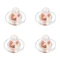 Set mit 4 transparenten Silikon-Ohrringverschlüssen mit roségoldenem Metallkern für Stabilität - Roségold / 1 Stück