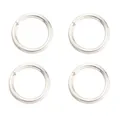 Detailed view of silver-plated copper jump rings for DIY jewelry making and repair. - Jump Rings / 0.6x5mm / Silver