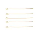 High-quality 18K gold plated copper eye pins for DIY jewelry making crafts and beading - Eye Pin / 30mm / Gold