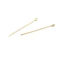 Close-up of 18K gold plated eye pins for DIY jewelry making findings project - Eye Pins / 20mm / Gold