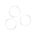 Set aus drei versilberten Draht-Ohrringreifen für die DIY-Schmuckherstellung, Zubehör. - 20mm / Silber