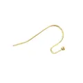 Premium gold-plated French earring hook with ball end for DIY jewelry making components - 1 Piece / 14K Imitation Gold