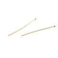 Macro view of 18K gold-plated brass T-head pins for DIY handmade jewelry accessories - T Pins / 20mm / Gold