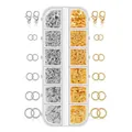 Comprehensive jewelry making kit with gold and silver lobster clasps and jump rings - Boxed Accessories Only (Without Pliers) / Multicolor Boxed Set