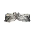 Vintage punk style feathered wing ring with antique silver finish for men and women - Size 9 / Wing / Antique Silver
