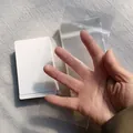 Close-up detail of high transparency plastic bags with white earring display cards - 100 Cards and 100 Bags (With Hole) / 100pcs Pack / White