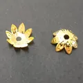 Calottes de perles en métal doré en forme de fleur pour la fabrication de bijoux DIY - 100 Pièces/Paquet / 10mm / Or