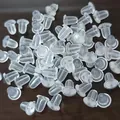 Transparent soft silicone bullet earring backs replacements for DIY jewelry making crafts - 6x5mm Earring Back / 1 Piece