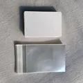 Set of white jewelry display cards and clear self-sealing OPP plastic packaging bags. - 50 Cards and 50 Bags (No Hole) / 50 Pieces / White