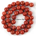 Detailed view of 10mm red jasper natural stone round beads for DIY jewelry making crafts - Red Stone Round Bead / 10mm / Red Jasper