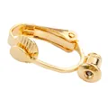 Close-up view of 18K gold plated DIY clip-on earring converter for non-pierced ears - Flat French Ear Clip Converter / 1 Piece / Copper Plated 18K Real Gold