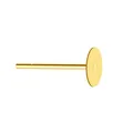 Premium 18K gold plated flat head earring post pin for professional DIY jewelry making - Flat Pad Post (Price Per Piece) / 5mm / 18K Gold