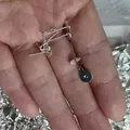 DIY silver-colored metal earring post findings with hanging loop for jewelry making - Flat Head with Loop (No Stamp) / 10 Pieces/Pack (6mm) / Silver