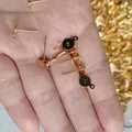 Gold-plated earring stud posts with flat pad and hanging loop for DIY jewelry making - Flat Head with Loop (No Stamp) / 10 Pieces/Pack (6mm) / 18K Gold