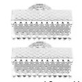 Silver ribbon crimp cord ends for handmade jewelry making DIY findings - 16mm (1 Piece) / Silver