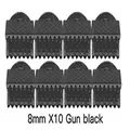 High quality gun black 8mm ribbon crimp ends for DIY jewelry necklace making findings - 8mm (1 Piece) / Gunmetal