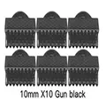 10mm textured ribbon crimp ends for DIY jewelry making projects in gun black finish - 10mm (1 Piece) / Gunmetal