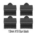 13mm gun black textured metal crimp ends for DIY jewelry making and ribbon closure - 13mm (1 Piece) / Gunmetal